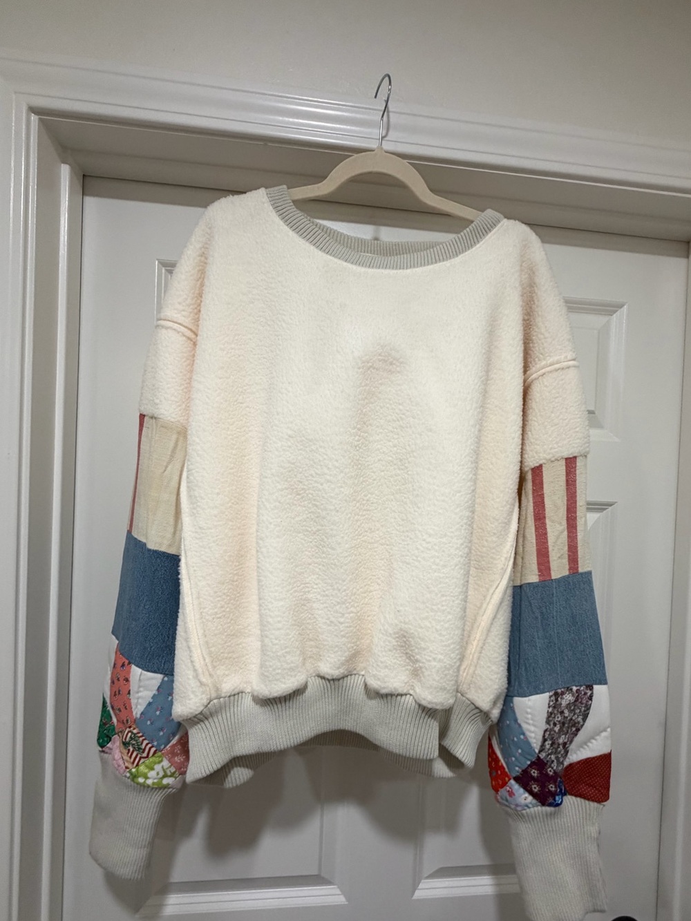 Free People X Tricia Fix Cozy Cuff Fleece Sweatshirt Size XL